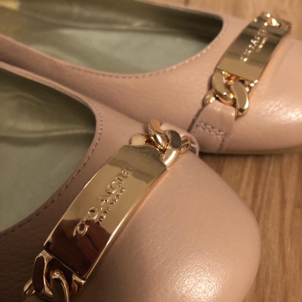 Coach blush/rose gold flats - brand new